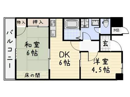 アベニュー21(2DK/2階)の間取り写真
