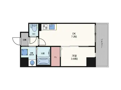 ART EBIE(1DK/3階)の間取り写真