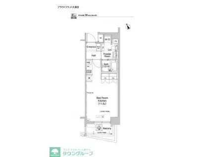 プラウドフラット大森III(ワンルーム/2階)の間取り写真