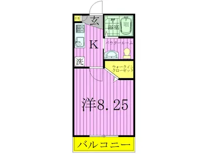 VIVIENDA我孫子II(1K/1階)の間取り写真