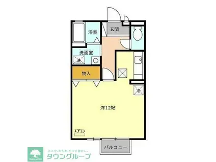 アピエ 壱番館/弐番館 壱番館(ワンルーム/1階)の間取り写真