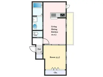 シュヴァルブラン(1LDK/1階)の間取り写真