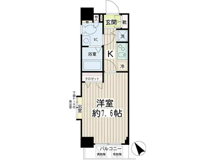 アーバンスクエア鶴見中央(1K/10階)の間取り写真