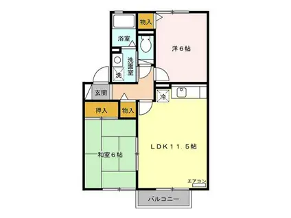 タントミール(2LDK/2階)の間取り写真