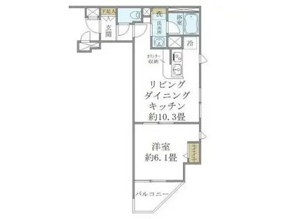 キャナルステージ(1LDK/3階)の間取り写真