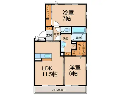 SA-II(2LDK/1階)の間取り写真