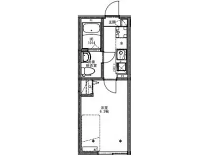 ケイアイレジデンス清瀬3(1K/2階)の間取り写真