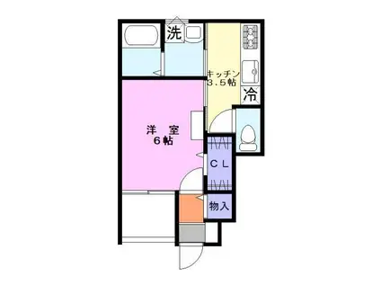 ALLEY7(1K/1階)の間取り写真