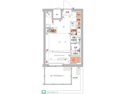 ハーモニーレジデンスパレスフロント(1LDK/5階)の間取り写真