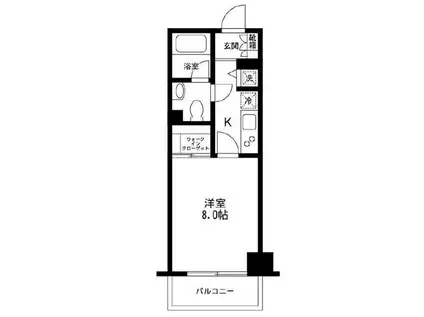 レジディア荻窪(1K/4階)の間取り写真