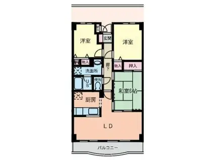 コンフォールドミール(3LDK/5階)の間取り写真