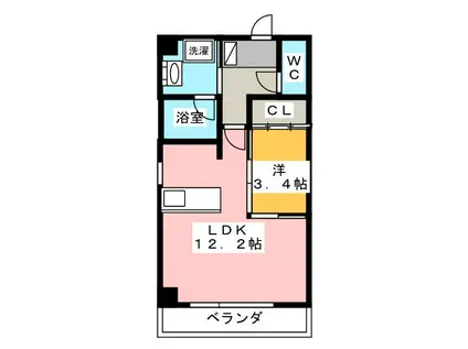 N-GLANZ(1LDK/7階)の間取り写真