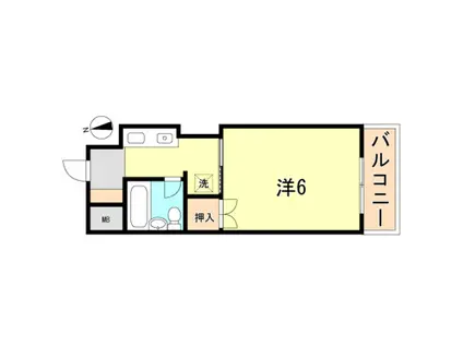 サントロペ(ワンルーム/3階)の間取り写真