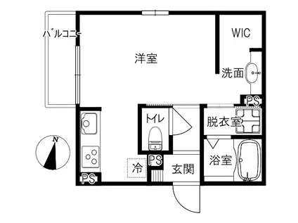 MAISON DE N 金沢旭町(ワンルーム/1階)の間取り写真