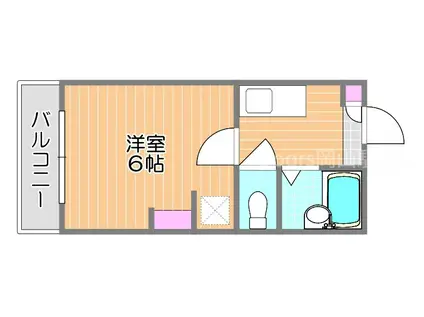 プレアール南方I(1K/1階)の間取り写真