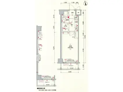 グランフォース中野富士見町(1K/1階)の間取り写真