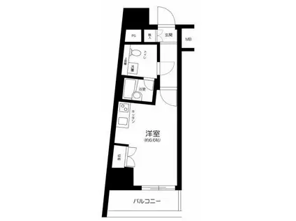 ヴェルステージ大山(ワンルーム/5階)の間取り写真