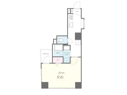 ディアコートジュリー(1K/2階)の間取り写真