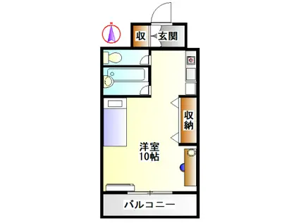 SANDAVILLA27(ワンルーム/4階)の間取り写真