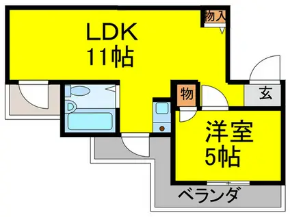 アメニティ大東..5番館(1LDK/3階)の間取り写真