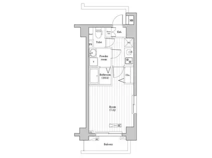 N-STAGE西船橋II(1K/2階)の間取り写真