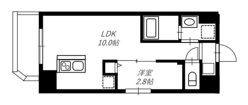 リヴシティ横濱末吉町弐番館(1LDK/2階)の間取り写真