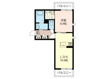 セントラルマルコ(1LDK/3階)の間取り写真