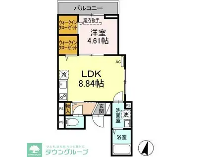 ラリュール豊玉上(1LDK/2階)の間取り写真