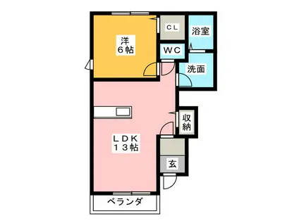メイダンアーレ(1LDK/1階)の間取り写真