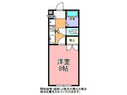 TTCハイツ豊明館 I(1K/2階)の間取り写真