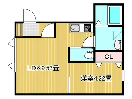 グラッド(1LDK/2階)の間取り写真