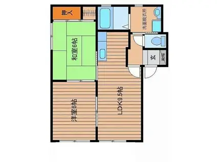 バリュージュ378(2LDK/1階)の間取り写真