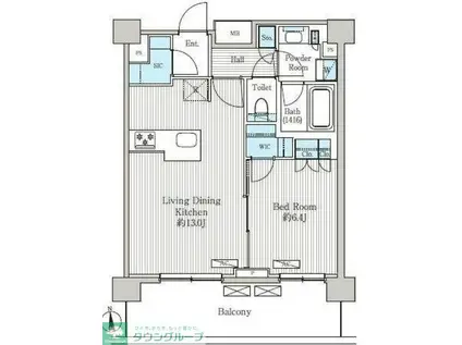 オアーゼ品川レジデンス(1LDK/7階)の間取り写真