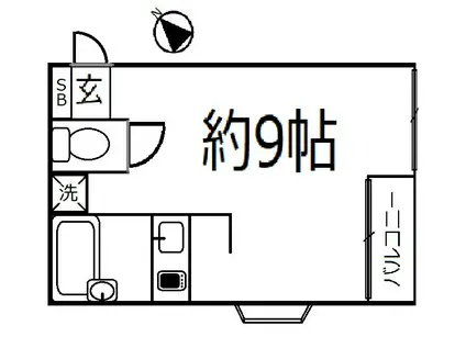 ヴィラ表参道(ワンルーム/3階)の間取り写真