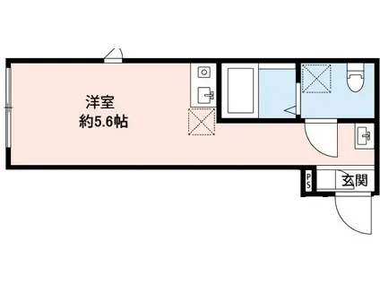 ホワイトパレット品川二葉II(1K/3階)の間取り写真