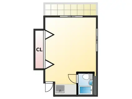 別府岡本アパートII(ワンルーム/2階)の間取り写真