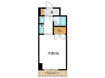 スカイコート生麦(1K/2階)の間取り写真