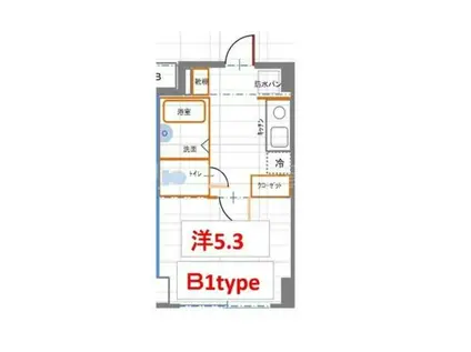 アルティーム生麦(1K/2階)の間取り写真