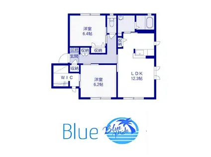 メゾンドシュート I(2LDK/1階)の間取り写真