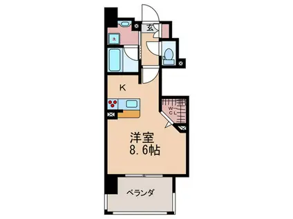 FRIEDVOLL VILLA(ワンルーム/5階)の間取り写真