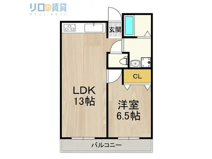 JMRレジデンス新大阪 (1LDK/7階)の間取り写真