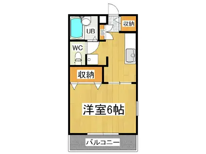 メゾンポム(1K/1階)の間取り写真