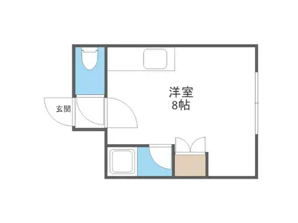 シェール松岡(ワンルーム/4階)の間取り写真