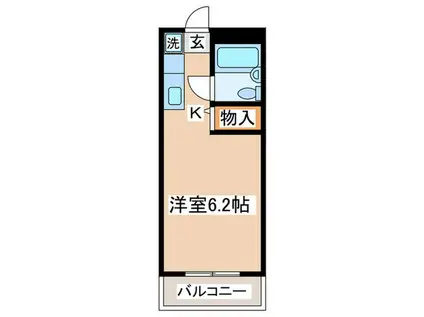 ハイツエスポワールII(1K/2階)の間取り写真