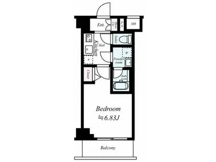 リライア吉野町II(1K/6階)の間取り写真
