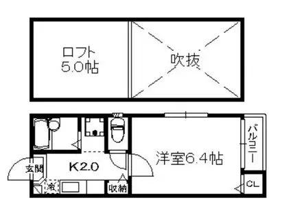リバーJOY室見(1K/1階)の間取り写真