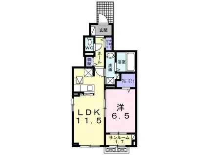 キャトルセゾン(1LDK/1階)の間取り写真