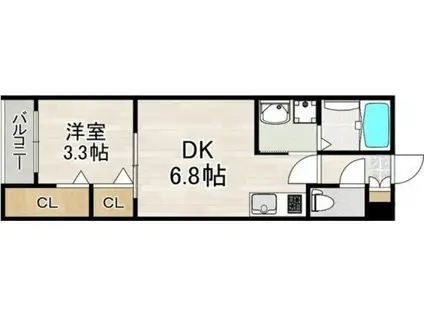 メゾンルミナ(1DK/1階)の間取り写真