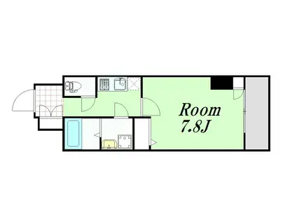 レジュールアッシュPREMIUM TWINーI(1K/10階)の間取り写真