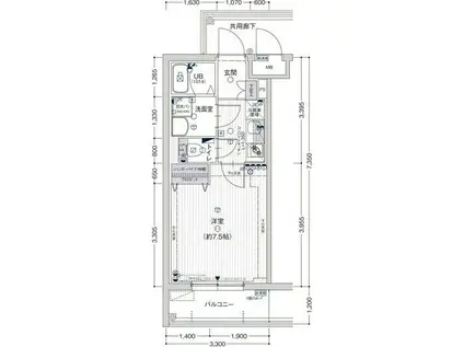 リヴィアス北大阪BREZZALIVIAZ KITAOSAKA BRE(1K/2階)の間取り写真